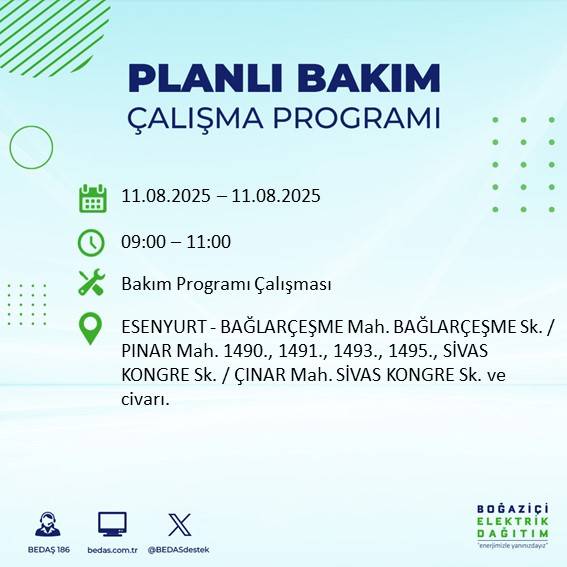 Bu gece yarısından itibaren başlıyor: İstanbul'un 22 ilçesi karanlığa gömülecek 32